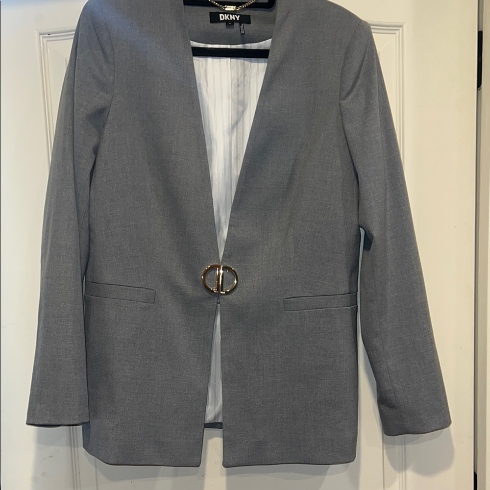 DKNY Women's Grey Blazer Jacket